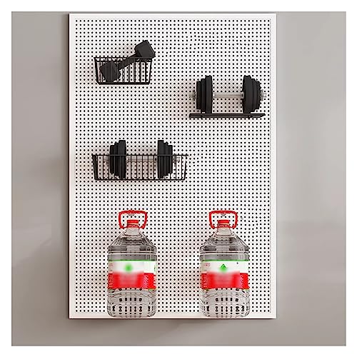 HJZALMI Pegboard Lochwand, Stecktafel-Organizer Metall Werkzeugaufbewahrung Kit Zubehör, Wand Organizer Stecktafel, Wand Montageplatte Für DIY-Memo-Board Lagerung (Farbe : Weiß, Größe : 40x60cm) von HJZALMI