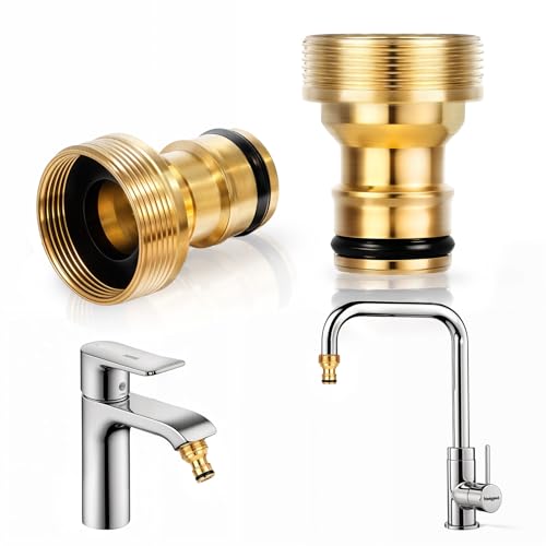 HJZHII 4 Stück Universal Gardena Wasserhahn Adapter, Adapter Wasserhahn Gartenschlauch Schlauchadapter Wasserhahn Schlauch Adapter Wasserhahnanschluss Schlauchadapter für Gartenschlauch von HJZHII