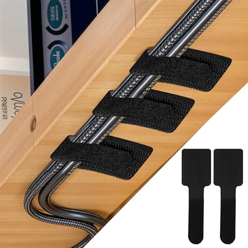 HJZHII 50 Stück Klett Kabelbinder,Klettverschluss Selbstklebend,Klettkabelbinder Kabelbinder Klett Selbstklebende Kabelklett Starker Klebstoff Klettband für Stoff Kabelmanagement Kabel Wandbehänge von HJZHII