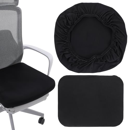 HJZHII Bürostuhl Bezug, Stretch Bürostuhlbezug Elastischer Bezug für Bürostuhl Waschbarer Bezug Bürostuhl Schwarz Anti-Falten Stuhlbezug Universal Office Computer Stuhlbezug von HJZHII