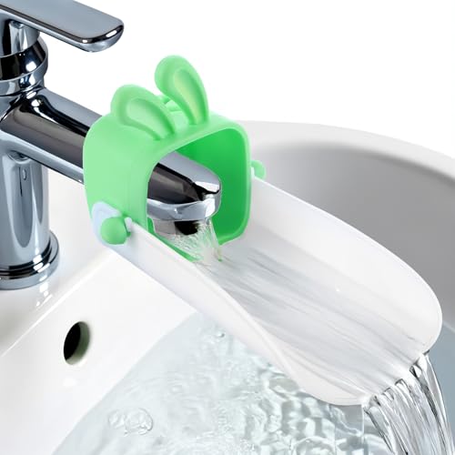 HJZHII Wasserhahn Verlängerung Kinder,Tieren Wasserhahnverlängerung für Kinder,Wasserhahn Erweiterung Aufsatz Hase Kaninchen für Babys Kinderwaschbecken Waschbecken Wasserhähne Handwäsche Kleinkinder von HJZHII