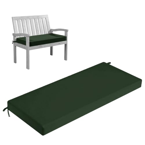 HJZPWB 5 cm Dick Bankauflage Wasserdicht Sitzkissen Bank rutschfest Sitzauflage Bank Bankkissen Sitzpolster Bank Auflage Gartenbank Sitzbank Auflage Sitzkissen Bank Outdoor,Grün,110 * 45 * 5cm von HJZPWB