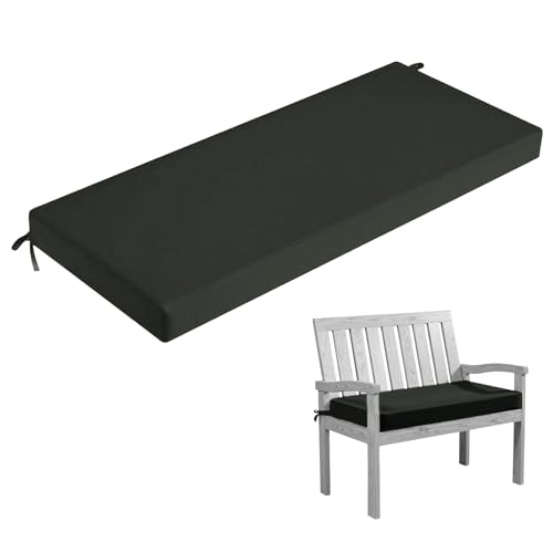 HJZPWB Bankauflage Outdoor Abnehmbare Sitzkissen Bank Waschbare Bankauflagen Gartenbank Auflage mit Rutschfester Unterseite Sitzauflage Bank Sitzpolster Bank,Dark Gray,80x40x3cm von HJZPWB
