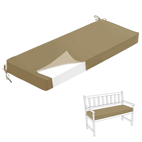 HJZPWB Wasserdicht Bankauflage 5 cm Dick Rohrleitungen Sitzkissen Bank Abnehmbar Sitzauflage Bank Bankkissen Sitzpolster Bank Auflage Gartenbank Sitzbank Auflage Outdoor,Khaki,110X40X5CM HJZPWB Wasserdicht Bankauflage 5 cm Dick Rohrleitungen Sitzkissen Bank Abnehmbar Sitzauflage Bank Bankkissen Sitzpolster Bank Auflage Gartenbank Sitzbank Auflage Outdoor,Khaki,110X40X5CM von HJZPWB
