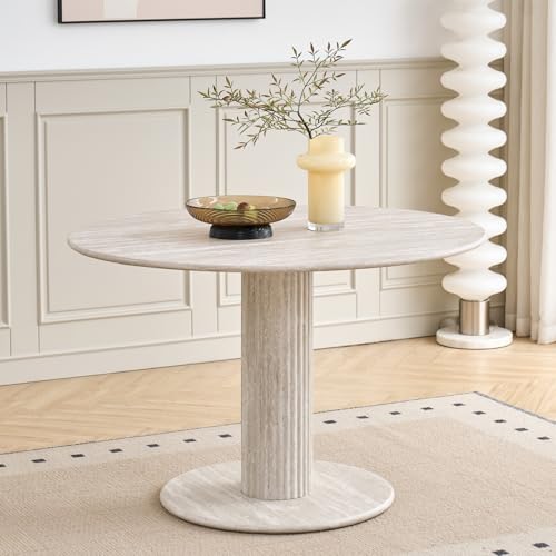 HJhomeheart 115 cm Esstisch, Moderner, Minimalistischer, Runder Küchentisch, Geeignet für Küchen und Esszimmer – GDS HJhomeheart 115 cm Esstisch, Moderner, Minimalistischer, Runder Küchentisch, Geeignet für Küchen und Esszimmer – GDS von HJhomeheart