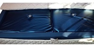 Mesamoll2® Wasserbettmatratze 90x200 für Softside Wasserbett 180x200cm Außenkante, 1 x Vinyl Wasserkern blau (F6 100% Beruhigung) von HK-Wasserbetten