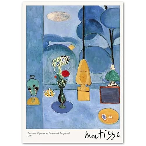 HKAHF AJWUQ Berühmte Matisse Wandkunst Flowes Ausstellung Druck Matisse Poster Abstraktes Bild Vintage Leinwand Malerei Moderne LRoom Dekor 40x60cmx1 Kein Rahmen von HKAHF AJWUQ
