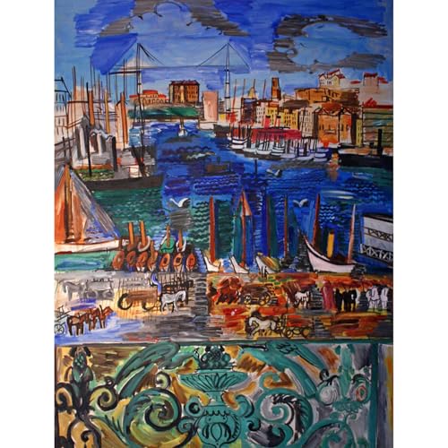 HKAHF AJWUQ Berühmte Raoul Dufy Poster Marseilles Hafen Wandkunst Abstrakte Leinwand Malerei Aquarelldrucke Für Wohnzimmer Wohnkultur Bilder 50x70cm Kein Rahmen HKAHF AJWUQ Berühmte Raoul Dufy Poster Marseilles Hafen Wandkunst Abstrakte Leinwand Malerei Aquarelldrucke Für Wohnzimmer Wohnkultur Bilder 50x70cm Kein Rahmen von HKAHF AJWUQ