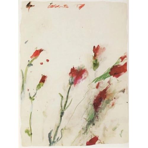 HKAHF AJWUQ Berühmtes Cy Twombly Poster 《Die Nelke》Wandkunst Cy Twombly Leinwand Malerei Abstrakte Drucke Für Wohnzimmer Dekor Bild 15x20cmx1 Kein Rahmen von HKAHF AJWUQ