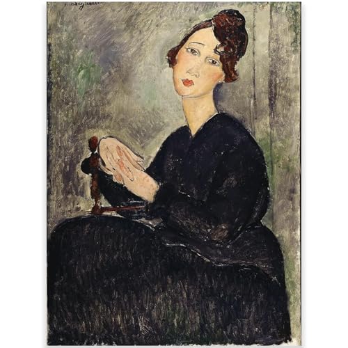 HKAHF AJWUQ Berühmtes 《Porträt von Jenny》Poster Modigliani Wandkunst Modigliani Leinwandmalerei Abstrakte Drucke Marc Chagall Bild für Wohnkultur 60x90cm Kein Rahmen von HKAHF AJWUQ