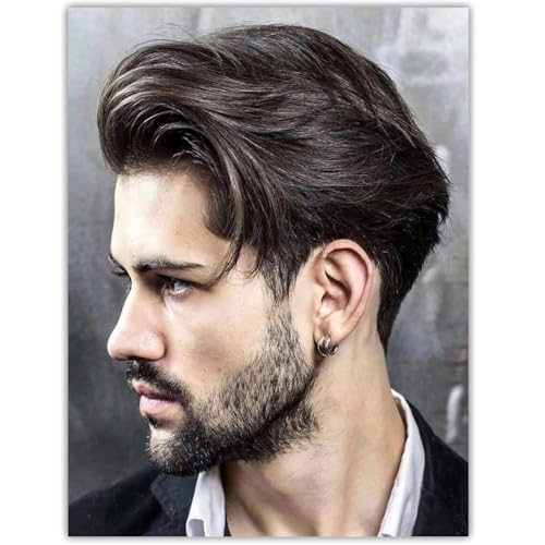 HKAHF AJWUQ Beste Frisur für Männer Poster 《Gentleman Man》Wandkunst Mode Frisur Drucke Moderne Leinwandmalerei Für Barber Shop Dekor Bild 50x70cm Kein Rahmen von HKAHF AJWUQ