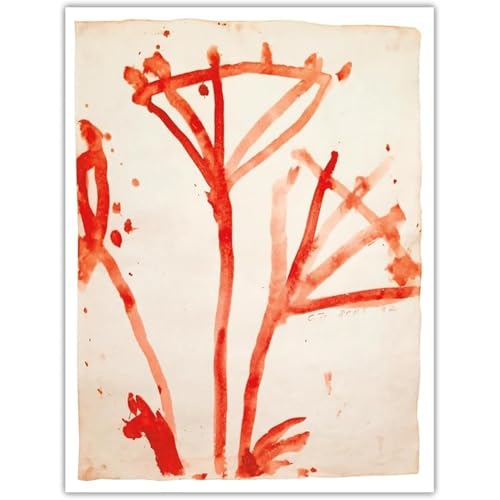 HKAHF AJWUQ Cy Twombly Poster《Der unbetitelte》Wandkunst Cy Twombly Leinwandmalerei Abstrakter Geist Gedanken Drucke Für Wohnzimmer Dekor Bild 15x20cmx1 Kein Rahmen von HKAHF AJWUQ