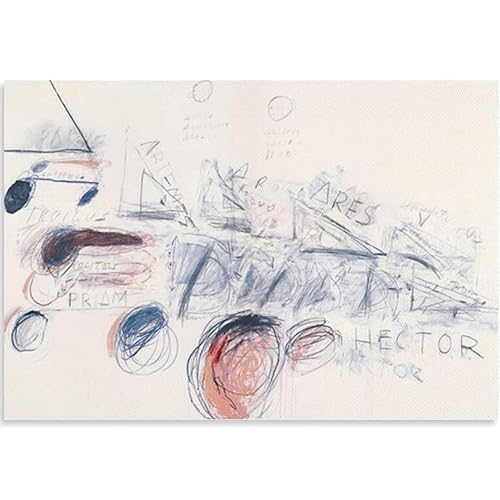 HKAHF AJWUQ Cy Twombly Poster Ich Könnte Das Tun Wandkunst Cy Twombly Malerei Zeitgenössische Kunst Leinwanddrucke Cy Twombly Bilder Für Wohnkultur 15x20cmx1 Kein Rahmen von HKAHF AJWUQ