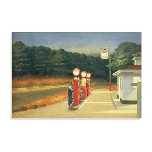 HKAHF AJWUQ Edward Hopper Poster Edward Hopper Drucke 《Automat 1927》Leinwand Wandkunst Edward Hopper Gemälde für Zuhause Wanddekoration Bild 30x20cmx1 Kein Rahmen von HKAHF AJWUQ