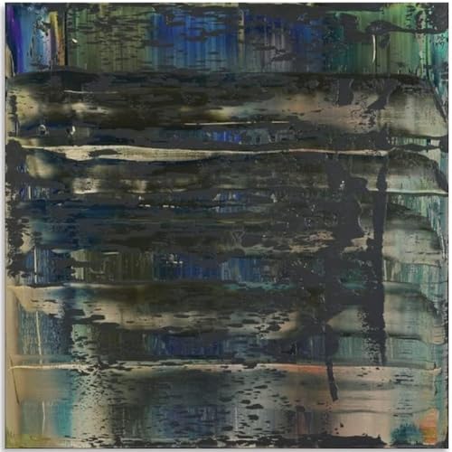 HKAHF AJWUQ Gerhard Richter Poster, moderne Wandkunst, Ausstellung, Leinwand, Gemälde, abstrakte Kunst, Gerhard Richter, Bild für Heimdekoration, 40 x 40 x 1, ungerahmt von HKAHF AJWUQ