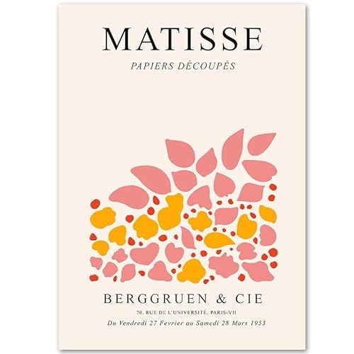 HKAHF AJWUQ Matisse Poster Matisse Drucke Licht Luxus Wandkunst Zeichnen Herz Leinwand Gemälde Abstraktes Bild für Wohnzimmer Dekoration 30x40cmx1 Kein Rahmen von HKAHF AJWUQ
