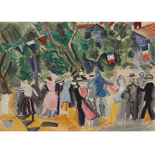 HKAHF AJWUQ Raoul Dufy Ausstellung Poster Abstrakte Wandkunst Raoul Dufy Leinwand Malerei 《Le Bal》 Drucke Nordic Home Wohnzimmer Dekor Bild 30x40cmx1 Kein Rahmen von HKAHF AJWUQ