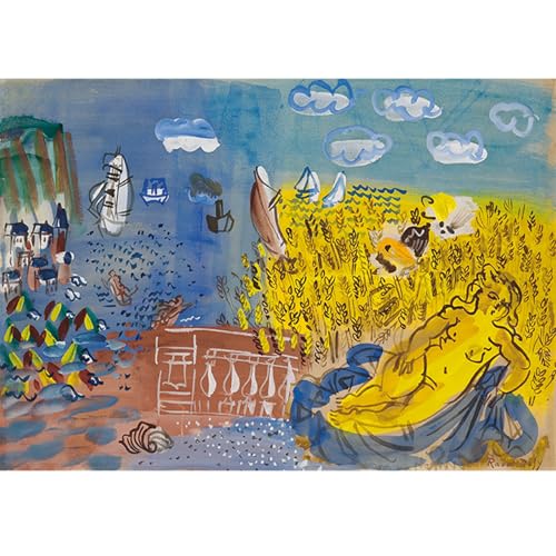 HKAHF AJWUQ Raoul Dufy Wandkunst Abstrakte Poster 《Sommer oder Ceres am Meer》Leinwandmalerei Raoul Dufy Drucke Zuhause Wohnzimmer Dekor Bild 30x40cmx1 Kein Rahmen HKAHF AJWUQ Raoul Dufy Wandkunst Abstrakte Poster 《Sommer oder Ceres am Meer》Leinwandmalerei Raoul Dufy Drucke Zuhause Wohnzimmer Dekor Bild 30x40cmx1 Kein Rahmen von HKAHF AJWUQ