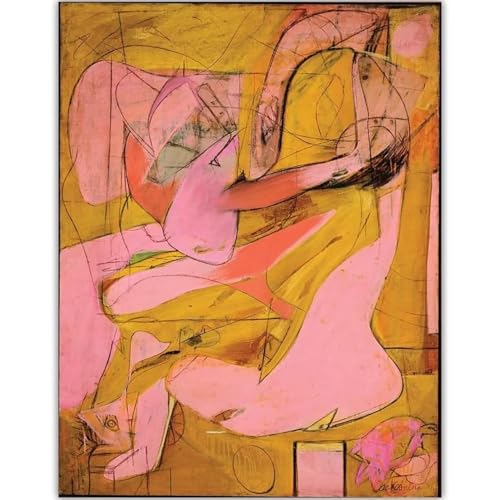 HKAHF AJWUQ Willem De Kooning Poster Abstrakte Bunte Malerei Willem De Kooning Wandkunstausstellung Leinwanddrucke Für Wohnkultur Bilder 15x20cm Kein Rahmen von HKAHF AJWUQ