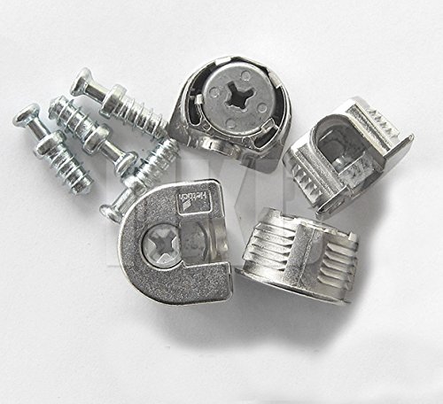 HKB  ® 16 Stück Exzenter Verbindungsbeschlag VB 35/16, ø 20 mm, Zinkdruckguss vernickelt, Hersteller Hettich, Artikel-Nr. 9130274 von HKB