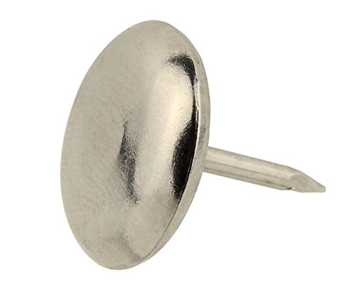 8 x Metall-Gleiter zum Nageln, rund ø=23mm, mit Stahlstift 23mm, Stahl vernickelt, Qualiätsprodukt vom Hersteller Hettich, Artikel-Nr. 2101 von HKB