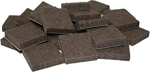 HKB® 20 Stück Filzgleiter selbstklebend | 28mm x 28mm, Höhe 5mm | braun von HKB