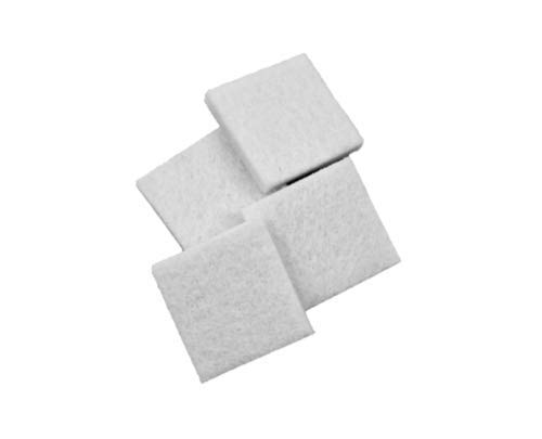 HKB® 32 Stück Filzgleiter selbstklebend | 25mm x 25mm, Höhe 5mm | weiß von HKB