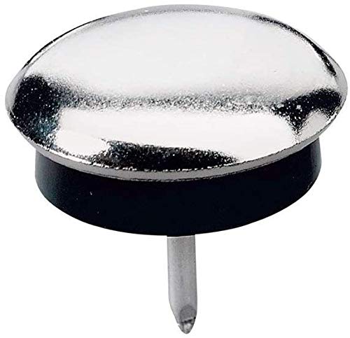 HKB® 8 Stück Metallgleiter - ø 28mm - mit Dämpfer, Möbelgleiter mit Stift aus Metall mit Dämpfer von HKB