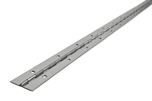 HKB® Hochwertiges Stangenscharnier Edelstahl 1.4301 2R glänzend Klavierband, 1920 x 32 x 0,70mm, V2A nirosta® gelocht, Klavierband Made in Germany von HKB