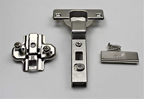 HKB® Hettich Topfscharnier, 95° Öffnungswinkel, Winkelanschlag 20°, 7mm, Intermat 9936, 77644, ZDG silber vernickelt, Schraubenabstand52mm von HKB