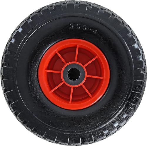 HKB® Sackkarrenrad 3.00-4 260x85 Bollerwagenrad Luftrad Luftreifen Ersatzrad Rot (1) von HKB