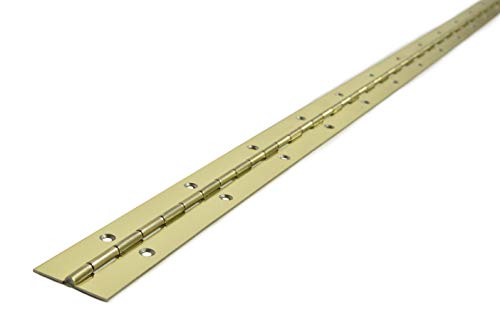 HKB® Stangenscharnier 2000 x 32 x 1 mm, gelocht, Stahl vermesssingt, Klavierband, Made in Germany, 2793 von HKB