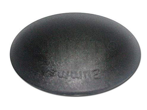 HKB ® 2 Stück BUMMS Türstopper, Türpuffer, Ø 60 mm Höhe: 15 mm, schwarz, aus Kunststoff, mit Klebefläche, Originalprodukt von Hersteller Hansi Siebert, Artikel-Nr. 50359 von HKB