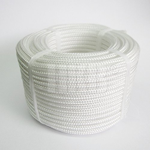 HKB ® 20 m x 3mm - Polypropylen Seil PP Seil Polypropylenseil Weiss Festmacher Flechtleine Tauwerk Tau Reepschnur 16 Fach GEFLOCHTEN Artikelnr. 20089 von HKB