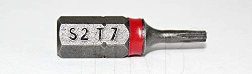 HKB ® 5 Stück Torx Bits, S2 T7, 1/4" x 25mm, Hochleistungsstahl, Hersteller HKB ®, Artikel-Nr. 50590 von HKB