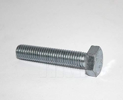 HKB ® 50 Stück Sechskant-Schrauben, M10 x 50mm, Vollgewinde, Stahl 8.8 verzinkt, DIN 933, Hersteller HEUTS, Artikel-Nr. 1136650 von HKB