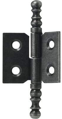 HKB Hettich Möbelband mit Zierkopf Links, Stahl schwarz, 30 x 40 mm, 2 Stück, 9100493 von HKB