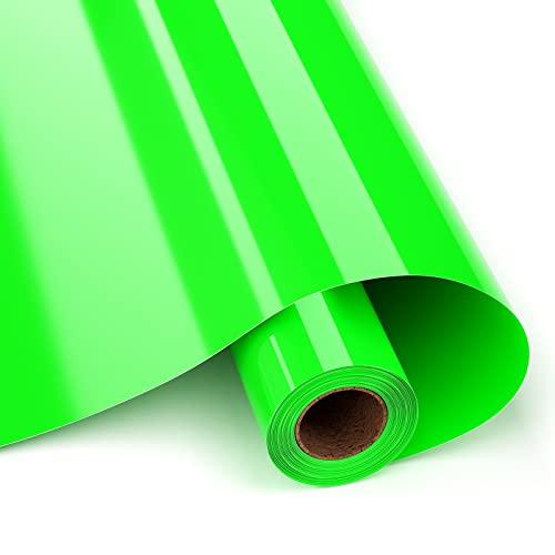 HKC HTV Flexfolie Plotter Textil, 12" * 8ft, Textilfolie zu Plottern und Unkraut aufzubügeln Wärmeübertragung Vinyl, verwendet in DIY Kleidung und anderen Stoffen (Hellgrün) von HKC