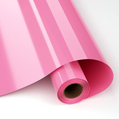 HKC HTV Flexfolie Plotter Textil, 12" * 8ft, Textilfolie zu Plottern und Unkraut aufzubügeln Wärmeübertragung Vinyl, verwendet in DIY Kleidung und anderen Stoffen (Rosa) von HKC