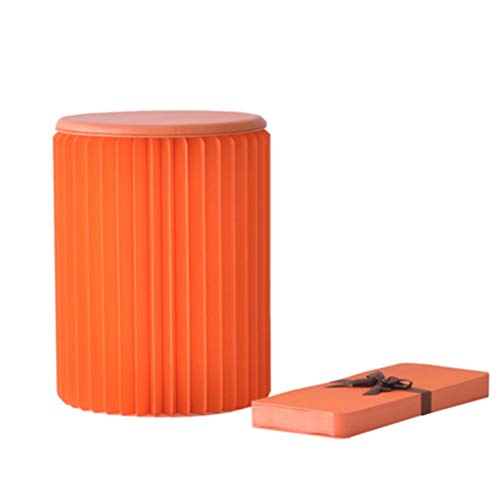 HKDJ-Faltbarer Papier Hocker, Kreativ Geeignet für Wohnzimmer, Schlafzimmer, Esszimmer,Orange HKDJ-Faltbarer Papier Hocker, Kreativ Geeignet für Wohnzimmer, Schlafzimmer, Esszimmer,Orange von HKDJ
