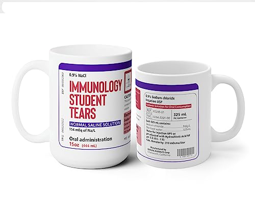 Tasse mit Aufschrift "Immunology Student Tears" – lustiges Geschenk für Lehrer – Immunologie-Tasse – Professorengeschenk – Wertschätzungsgeschenk – Schüler-Geschenk – Dankeschön-Geschenk – von HKDesignGift