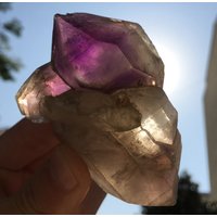 Am Besten Sie Natürlichen Rohstoffen Große Chevron Gebändert Amethyst Quarz Punkt Stein Dekor/Amethyst Quarz/Probe-142G-83x49x34mm #zj9 von HKFossiltown