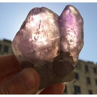 Am Besten Sie Natürlichen Rohstoffen Große Chevron Gebändert Amethyst Quarz Punkt Stein Dekor/Amethyst Quarz/Probe-164G-73x57x33mm #zj15 von HKFossiltown