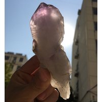 Am Besten Sie Natürlichen Rohstoffen Große Chevron Gebändert Amethyst Quarz Punkt Stein Dekor/Amethyst Quarz/Probe-190G-115x40x38mm #zj11 von HKFossiltown