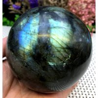 Extra Große Labradorit Kugel/Labradorit Kugel/Glänzend Poliert /Schmuck/Chakra Reiki/Home Decor/Sammlerstücke/Geschenk Für Sie von HKFossiltown