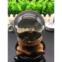 Große Seltene Transparente Grüne Turmalin Rutilated Kristall Quarz Kugel/Grün Enthält Crystal Specimen Energ von HKFossiltown