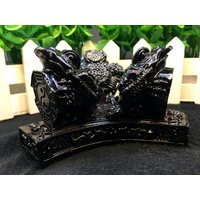 Handgeschnitzter Runder Ausgehöhlter Resin Spittor Kugel/Kugel/Probeständer/Handgemachter Hohlharzständer von HKFossiltown