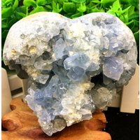 Natürliche Große Natürliche Celestit Geode-Herz-Förmigen/Large Kristall Quarz Cluster Ornament/Blau Probe 1269G #ljd1 von HKFossiltown