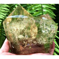 Natürliche Große Transparente Kopf Gelb Citrin Kristall Quarz Punkt/Citrin Turm/Besondere Geschenk/Heilung Kristall/Feng Shui /Energie Stein von HKFossiltown