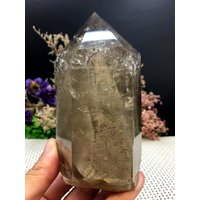 Natürlicher Großer Garten Weißer Phantomquarz Turm/Bergkristall /Bergkristall/Lodalit/Energiestein/Heilkristall/Besonderes Geschenk von HKFossiltown